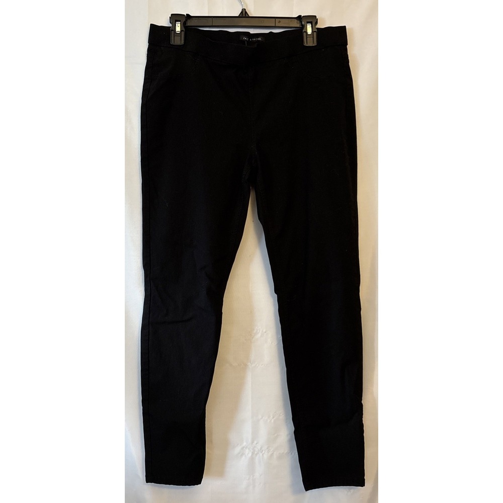 Zac and Rachel Women's Solid Black Stretch Dress Pants Size 14